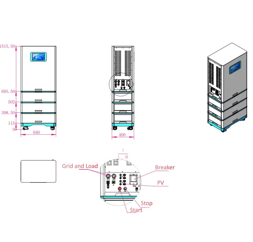 Pinsheng aangepast 3 Fase 3 Fases 10kva 20kwh Grid Tie Hoogspannings Lithium Ion Battery voor commercieel gebruik