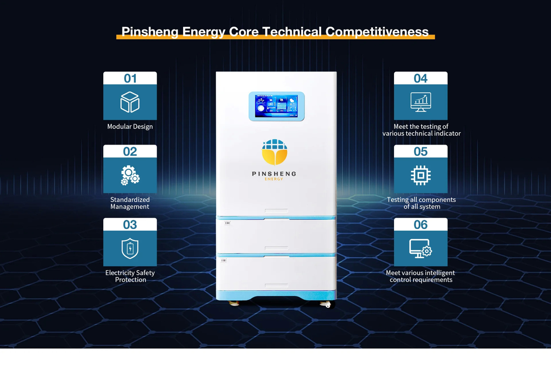 100ah 150ah 10kwh 25kw 10kw Inverter All In One Energy Storage System Voor zonne-energie