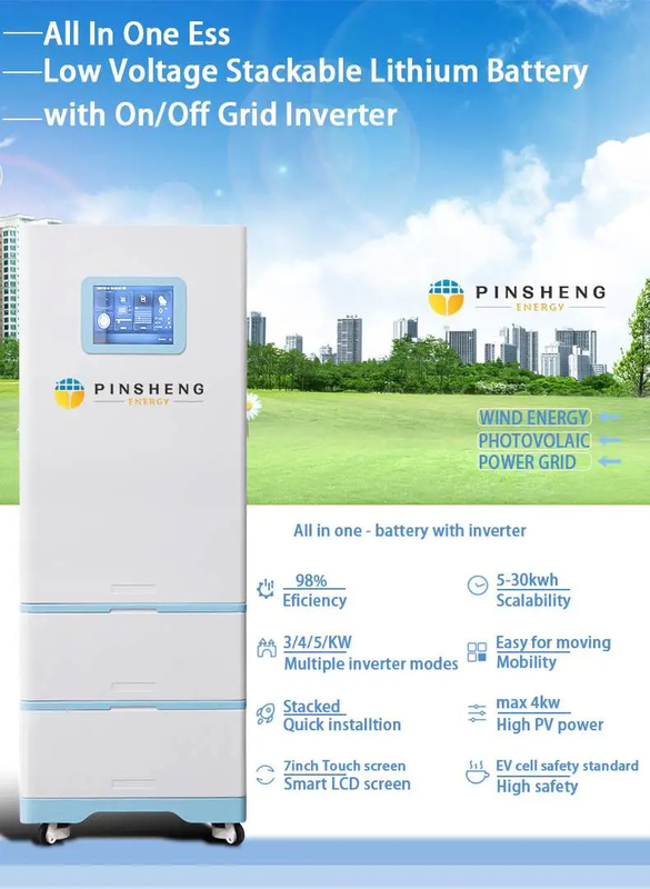 100ah 150ah 10kwh 25kw 10kw Inverter All In One Energy Storage System Voor zonne-energie