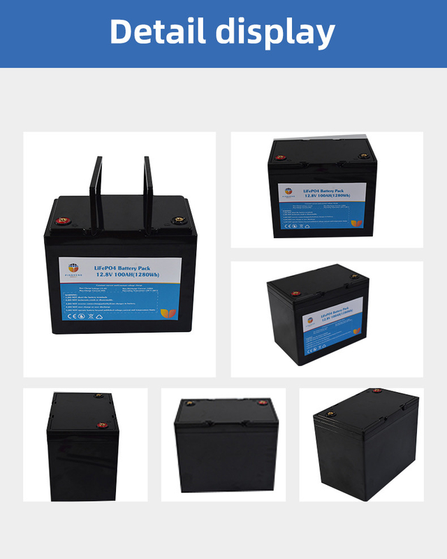 Diepe cyclus 12V Lifepo4 batterij 12.8v 100AH lage temperatuur Lithiumbatterijen Fabrikanten voor zonne-energie