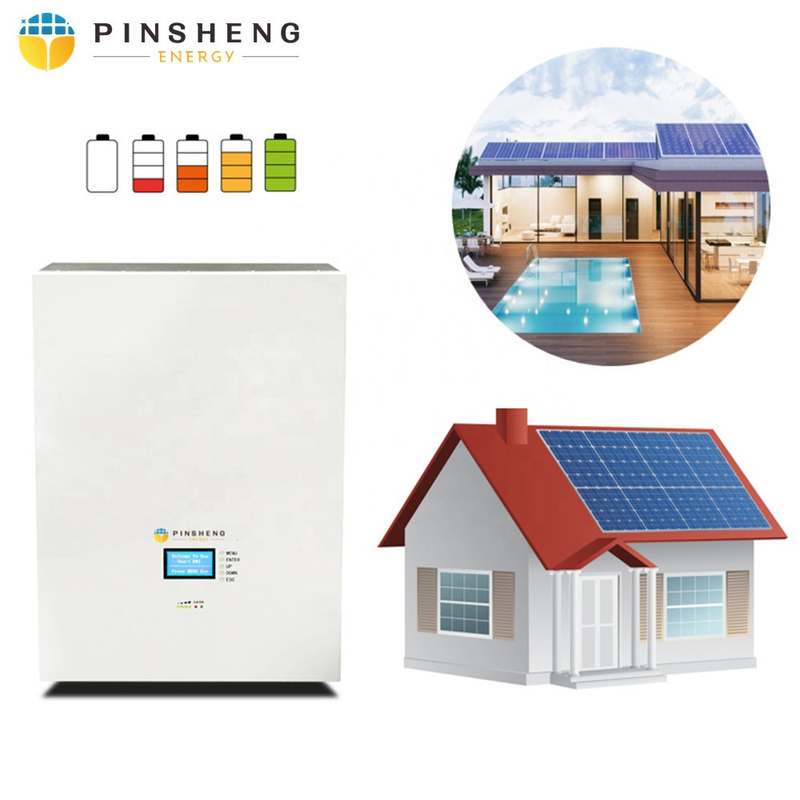 Pinsheng ijzerfosfaatbatterij 10kwh wandbatterijen lifepo4 48V 51.2V lithium-ion zonnebatterij 200ah
