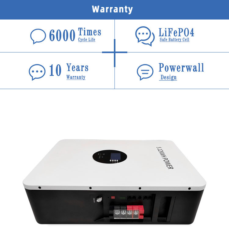 Pinsheng Power Wall Lifepo4 Solar Energy Storage Battery 10Kwh 48V 100Ah 200Ah Lithium Ion Batterijen Solar Powerwall Met Bms