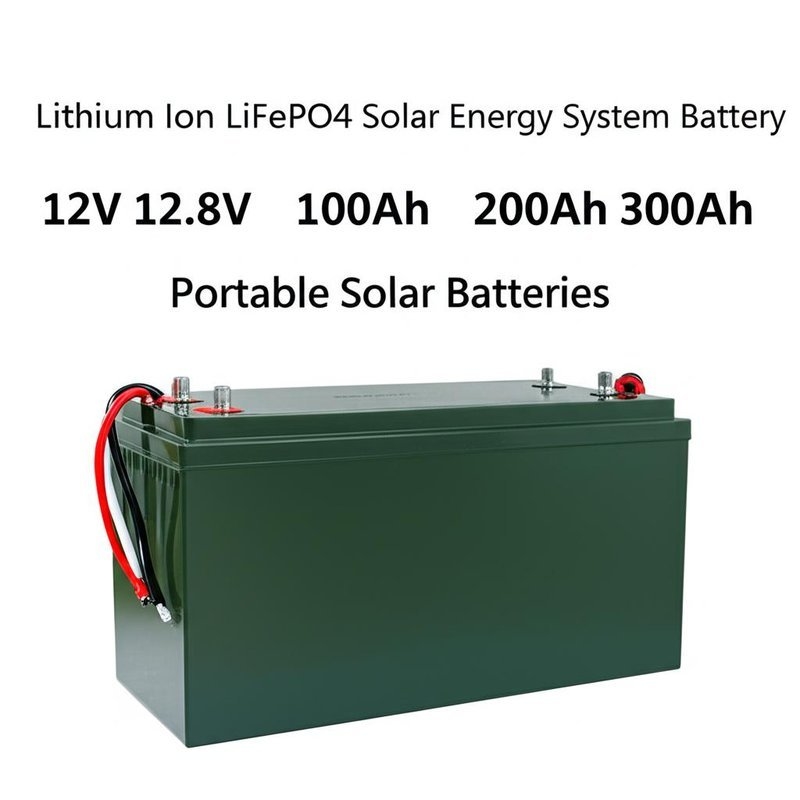 PINSHENG ENERGY Lithium Ion LiFePO4 Zonne-energiesysteem Batterij 12V 12,8V 100Ah 200Ah 300Ah Draagbare Zonnebatterijen