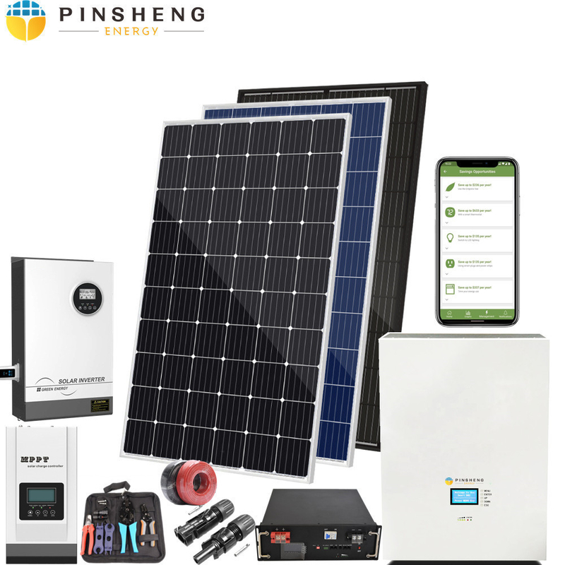 OP NET UIT NET Zonne-energiesysteem 3KW 5KW 10KW 15KW Voor thuis zonne-energie